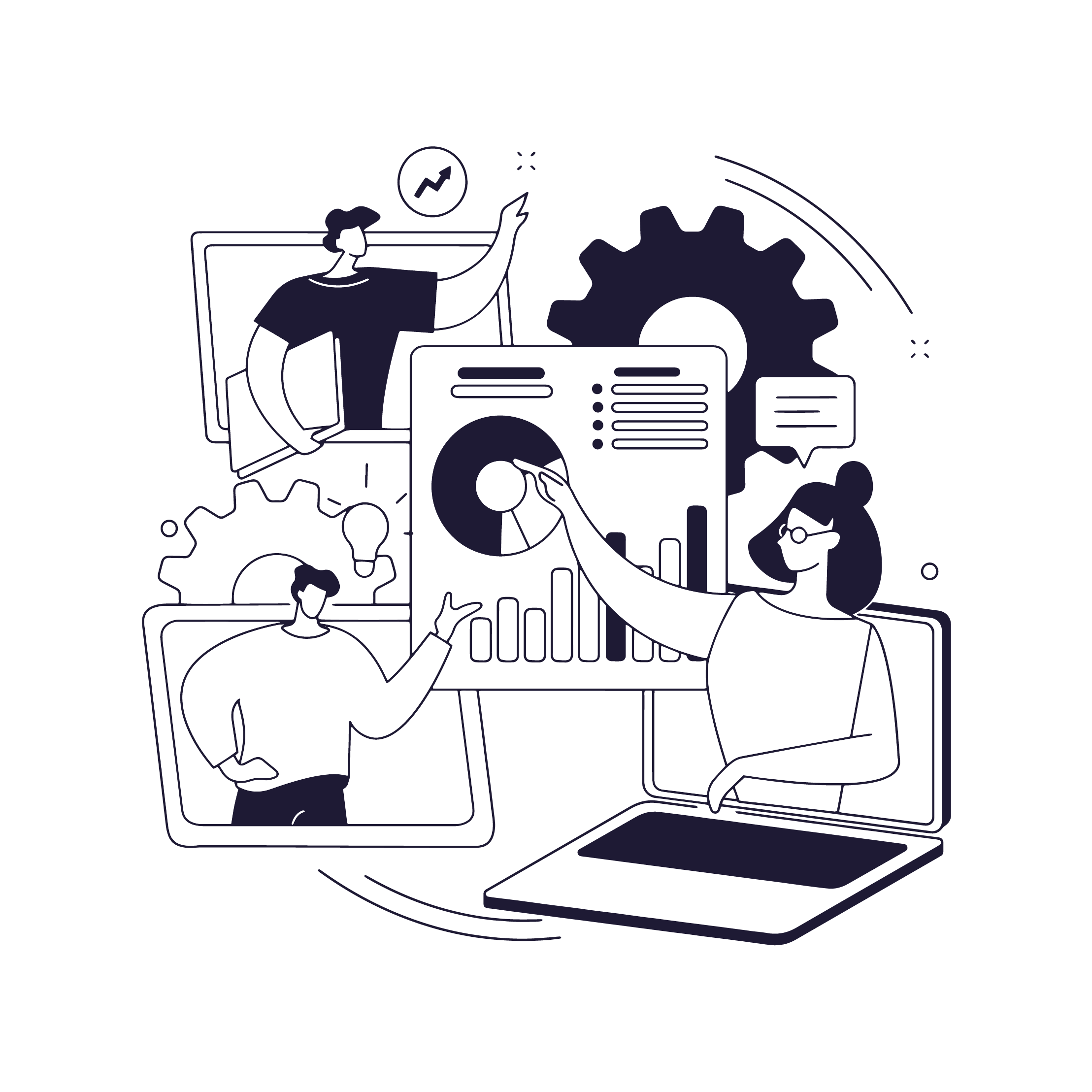 tailus stats and login components
